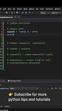Learn lambda functions in python in one minute !!!!