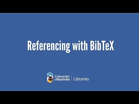 Referencing with BibTeX