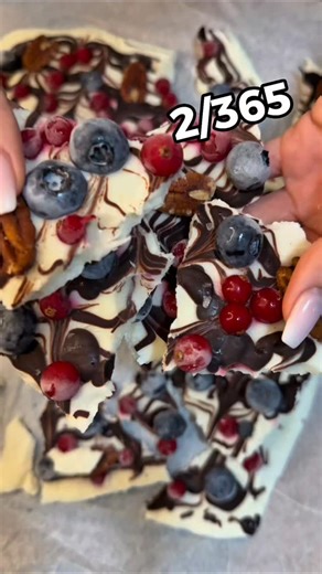 Bea Nourish | Healthy Chocolate Yogurt Bark | Easy No Bake Dessert (DAY 2/365)❤️ 🧾 INGREDIENTS Yogurt Base • 400 g Greek yogurt (thick) • 2... | Instagram