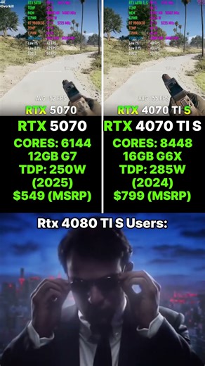 Old is GOLD II Rtx 5070 vs Rtx 4070Ti Super II #rtx5070 #rtx4070tisuper #nvidia