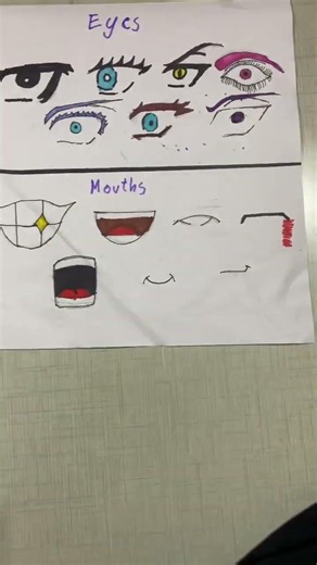 Make your own face using this eyes and mouths