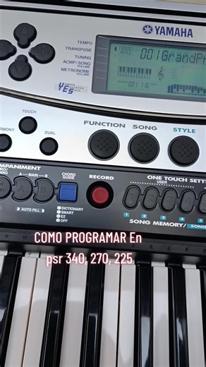 Cómo programar en PSR 340, 270 y 225