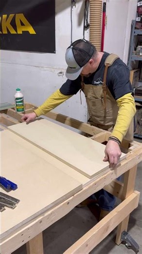 Laminating mdf for a new table build.👍😎