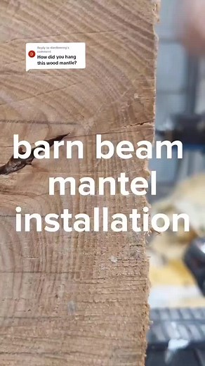 How to Install a Barn Beam Mantel for Your Fireplace