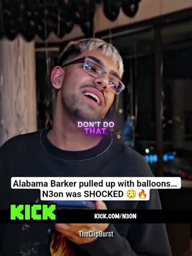 Alabama Barker pulled up with balloons… N3on was SHOCKED 😳🔥 #n3on
