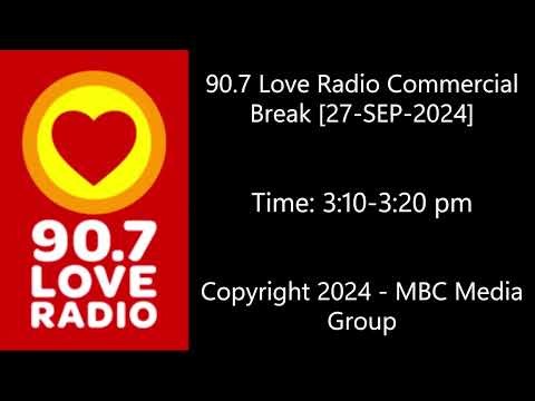[DZMB] 90.7 Love Radio Commercial Break [27-SEP-2024]
