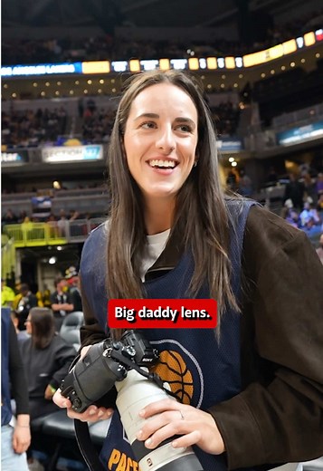 Caitlin Clark Shoots the Pacers Game with a Camera