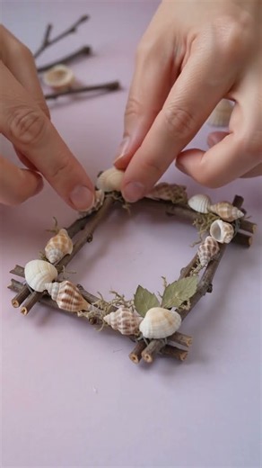 How to make a miniature terrarium frame 🌿🐚 #diy #crafts #terrarium