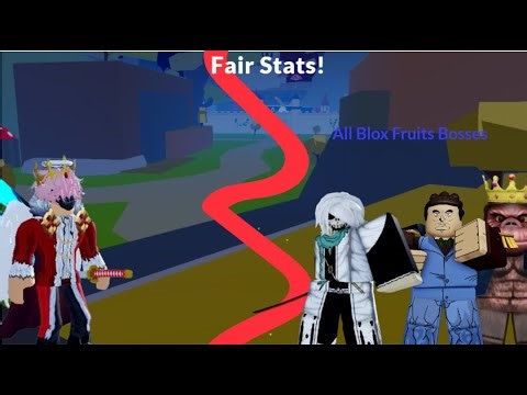 Fighting every boss in BLOX FRUITS with FAIR STATS!