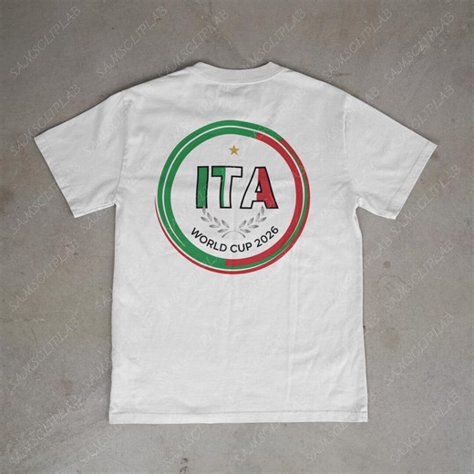 Design de t-shirt Italie (PNG) – Logo du maillot de football Coupe du Monde 2026, maquette de maillot de l'équipe nationale italienne, téléchargement numérique - Etsy France