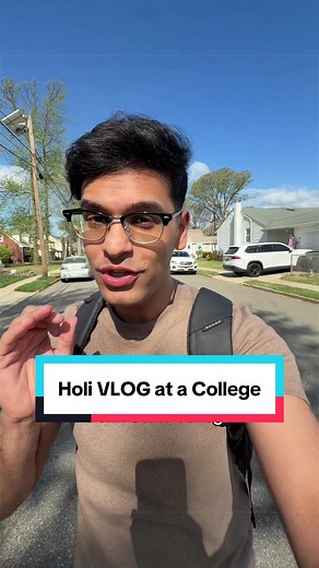 Next time I’ll get colored for sure😭 #holi #punjabi #pennstate #vlog #indian