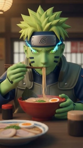 naruto and Sasuke eating Kakashi noodles 🍜