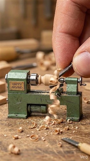 Mini Wood Lathe Machine Turning Wood 😱 Tiny Woodworking Tool