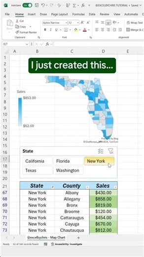 👉 how to create a dynamic map chart in Excel