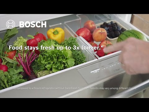 New counter-depth refrigerators by Bosch keep your food fresh up to 3x longer*