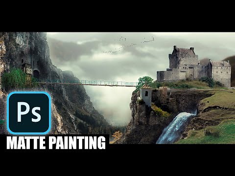 How to Create Landscape Matte Painting !! Photoshop Tutorial !! 7studio777