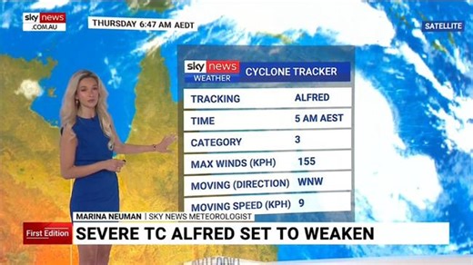 Analysis: Tropical Cyclone Alfred continues tracking south