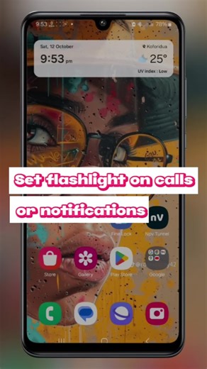 How to use flashlight on calls #tiktokviral #tiktokfyp #foryou #search #smarttechnology
