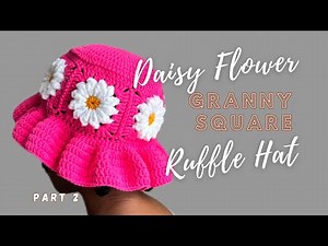Crochet Daisy Flower Hat🌼 | Beginner Friendly Ruffle Hat| Tutorial| DIY - part 2
