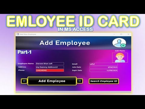How to create student ID card in ms access |id card in ms access how to make id card in ms access |