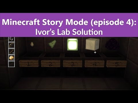 Minecraft Story Mode (Episode 4) - Ivor's Lab Entrance Puzzle SOLUTION!