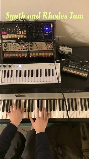 Synth and Rhodes Jam / Korg Volca #synth #Rhodes