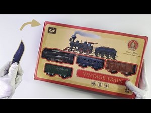 VINTAGE Train large set Unboxing | Metal train set Unboxing