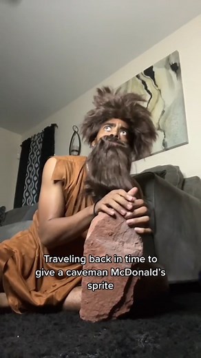 Giving a Caveman Sprite #caveman #sprite #hilarious #funny #comedy #lol #haha #lmao #rofl #sidesplitting #tearjerker #gutbuster #kneeslapper #bellylaugh #guffaw #snicker #titter #chortle #chuckle #giggle #snort #hoot | Spice or No Life