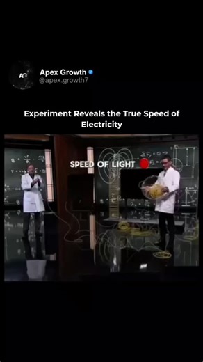 Apex Growth | Electricity is faster than you think! This experiment shows just how quickly it moves through a circuit.⚡Mind-blowing science in action!... | Instagram