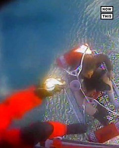 The Coast Guard rescued three boaters and a dog who were adrift in a liferaft after their boat sank off the coast of Oregon. It’s believed they drifted as far as 6 miles at sea while huddled in the lifeboat. ‘A rescue swimmer was deployed by free-fall and began recovering the survivors. The rescue swimmer assisted the individuals and dog with their safe hoist into the cabin of the helicopter,’ said the Coast Guard. | NowThis