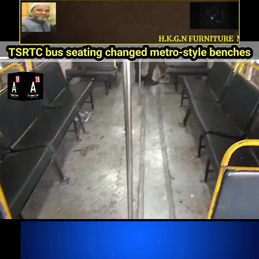 19K views · 187 reactions | TSRTC bus seating changed metro-style benches RTC buses can now have 25 more passengers | A18 Telangana News | Facebook