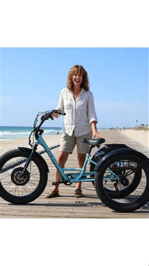 💙 Living her best beach life — on 3 wheels! 🌴 “This Baja Trike is the best thing ever — I ride it everywhere!” 😍 Freedom, comfort, and pure joy — all in one ride. 👉 electrictrike.com/products/electric-baja-trike #ElectricTrike #BajaTrike #TrikeLife #BeachCruise #MobilityFreedom #TrikeCommunity #EbikeLifestyle #SeniorCycling | ElectricTrike.com