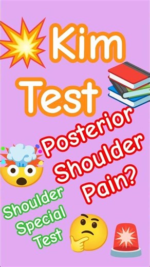 Kim Test Explained! | Posterior Shoulder Pain | Special Test For Labrum Tear #physiotherapy #shorts