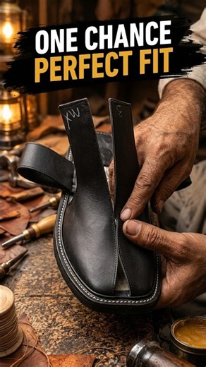 One Misalignment Ruins the Whole Sandal #shoemaking #leather