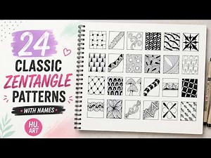 24 Classic Zentangle Patterns with Names | Essential Pattern Library
