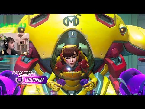 Colourhex Dva Gameplay - POTG! 52 ELIMS! [Overwatch Season 19 Top 500]