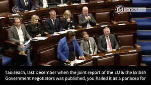 Today at Leader's Questions Mary Lou McDonald - Sinn Féin told the Taoiseach that the Brexit ‘backstop’ cannot be time bound or temporary and that it cannot "be couched in ifs, buts or conditions; but must be an absolute and permanent guarantee". No border hard or soft can be accepted on the island of Ireland post-Brexit | Sinn Féin Ireland