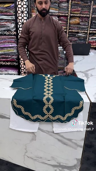 Now available imported self khadd stuff embroidered top with trending cargo trousers 👌#viralvideo #viraltiktok #fyp #foryou #viral