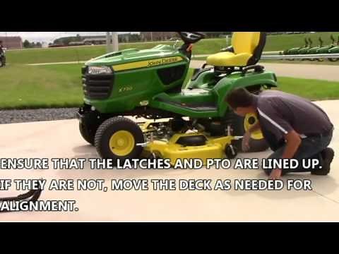 John Deere X700 2WD Mower Deck Removal and Install