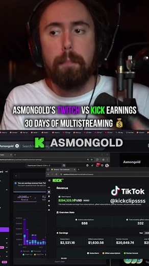 Asmongold reveals how much money he made on Twitch vs Kick over the past 30 days of multistreaming 💰 #kickclips #asmongold #kickstreaming #twitch #twitchstreamer #multistreaming