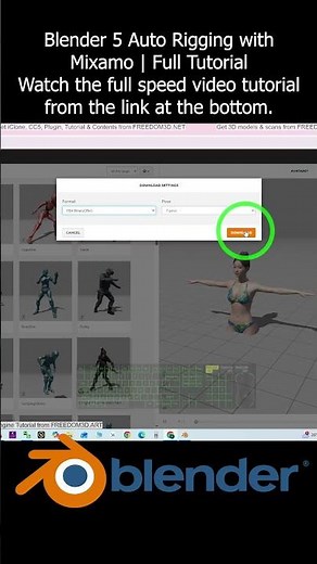 Blender 5 Auto Rigging with Mixamo | Full Tutorial #mixamo #blender #tutorial #rigging #3danimation