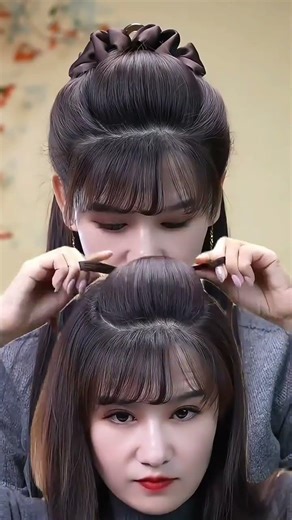 #A tutorial on elegant updo#Simple and good-looking shoulder-length hair tutorial#Updo tut