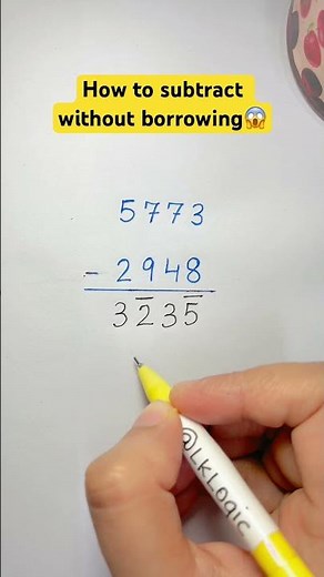 How to subtract without borrowing?😱