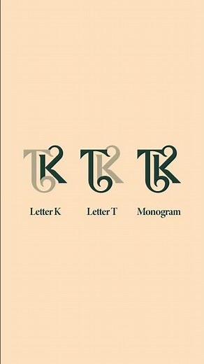 TK or KT monogram typography Exclusive Logo Design for Sale Anhdodes #logo #graphicdesign
