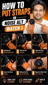 Noise Alt Watch 1 😅 How to apply Strap/belts on Noise Alt watch 1 #noise #techpokeshorts