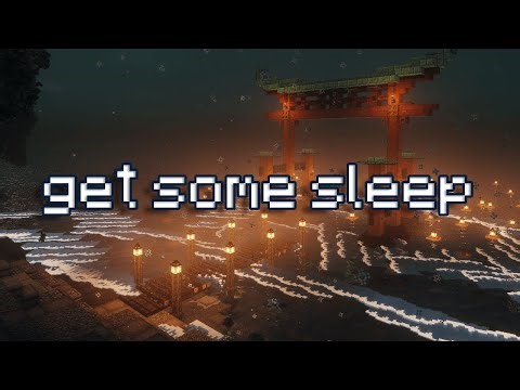 ⛩️ the lone shrine (minecraft music, ambience, gentle waves)