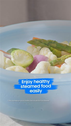 Indulge in healthy steamed food with the Samsung Microwave Oven! Its advanced steaming technology locks in nutrients and flavours, allowing you to prepare delicious and nutritious meals effortlessly. http://spr.ly/6185QQX7h #MicrowaveOven #SteamedFood #HealthyEating #Samsung | Samsung