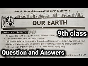 9th class | Social | 1.Our Earth lesson | 1st lesson | Question and Answers in HD Quality.