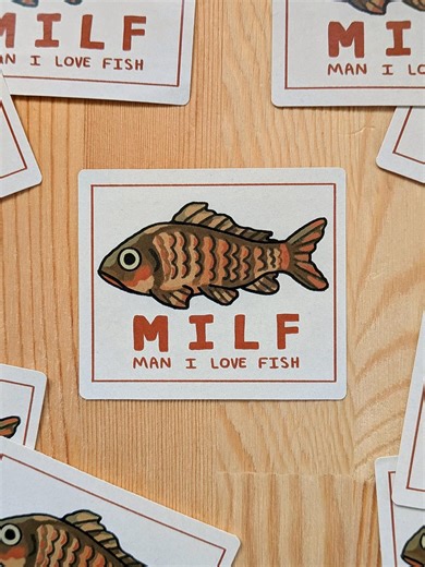 Man I Love Fish Sticker - Etsy