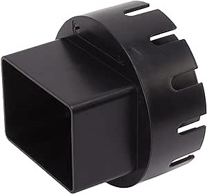 Downspout Adapter Extensions Flexible, Drain Downspout Extender Converter Connector, Plastic Drain Adapter Replacement, with Screws, Gutter Connector Rainwater Drainage (Black L